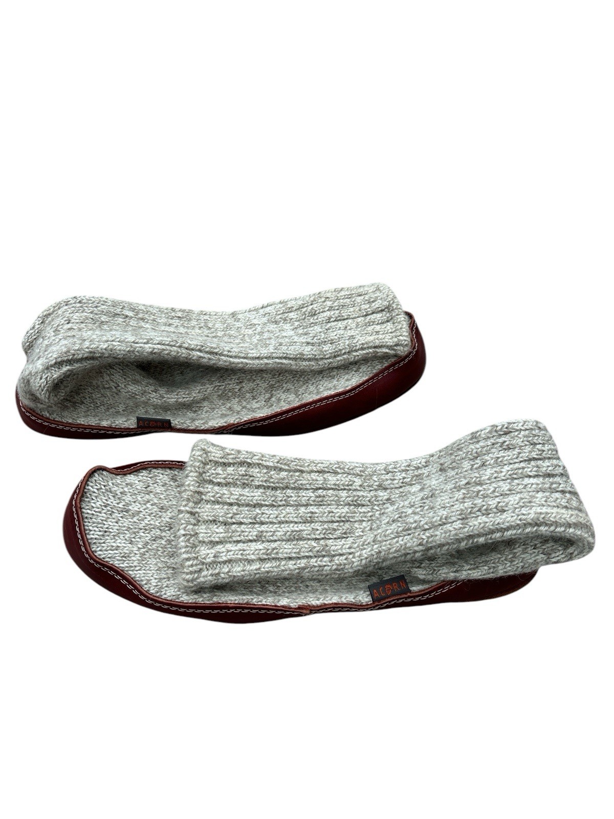 SAOLA Ghianda Ciabatta Maglione Calzini Suola Pelle Taglia Uomo Taglia 10 5 11 5 Avena