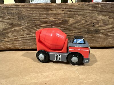 Maxim Tonka 2014 Cement Truck Wooden Toy For Kids Grey & Red