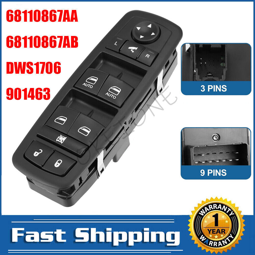 Power Window Switch Front Driver Side Dodge Grand Caravan Ram 1500 2500 US
