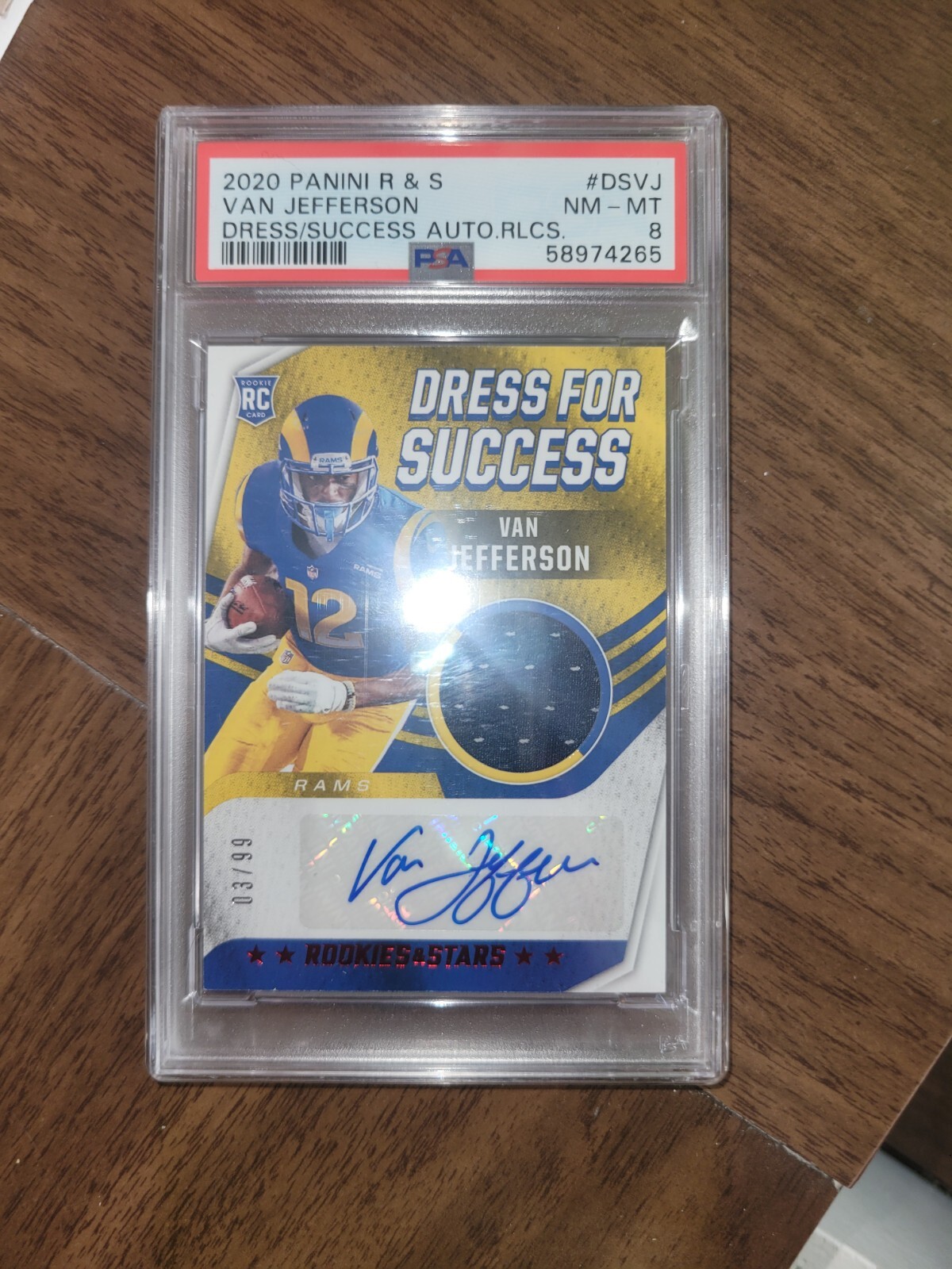 Van Jefferson Panini Rookies & Stars Dress for Success Autograph Relics #DSVJ Base