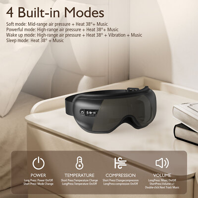 #ad Premium Eye Massager with Heat amp; Sound Relieves Sinus Pressure amp; Promotes Sleep $29.98