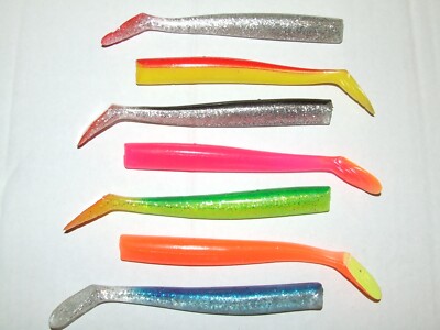 FFT Pro Savage Sandaal x 4er Pack Paddelschwanz Bodie 14cm Jigkopf Köder Dorschangeln