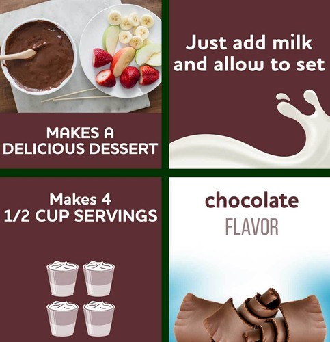 Jell-O Instant Pudding und Kuchen Füllung Schokoladengeschmack - 3,9 Oz - 12er Pack - Bild 3 von 3