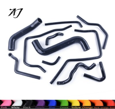 For 00-07 Subaru WRX STI GDA GDB EJ20 Silicone Radiator Water Hose Kits Black