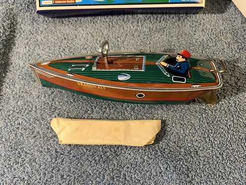 1999 Schylling Collector Series Tin Speedboat "Dragon Fly" Limited Edition NIB - Picture 3 of 9