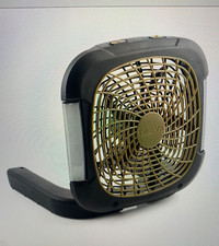 TREVA Portable And Foldable Battery Powered Fan With Lights- Camping, Ball Games