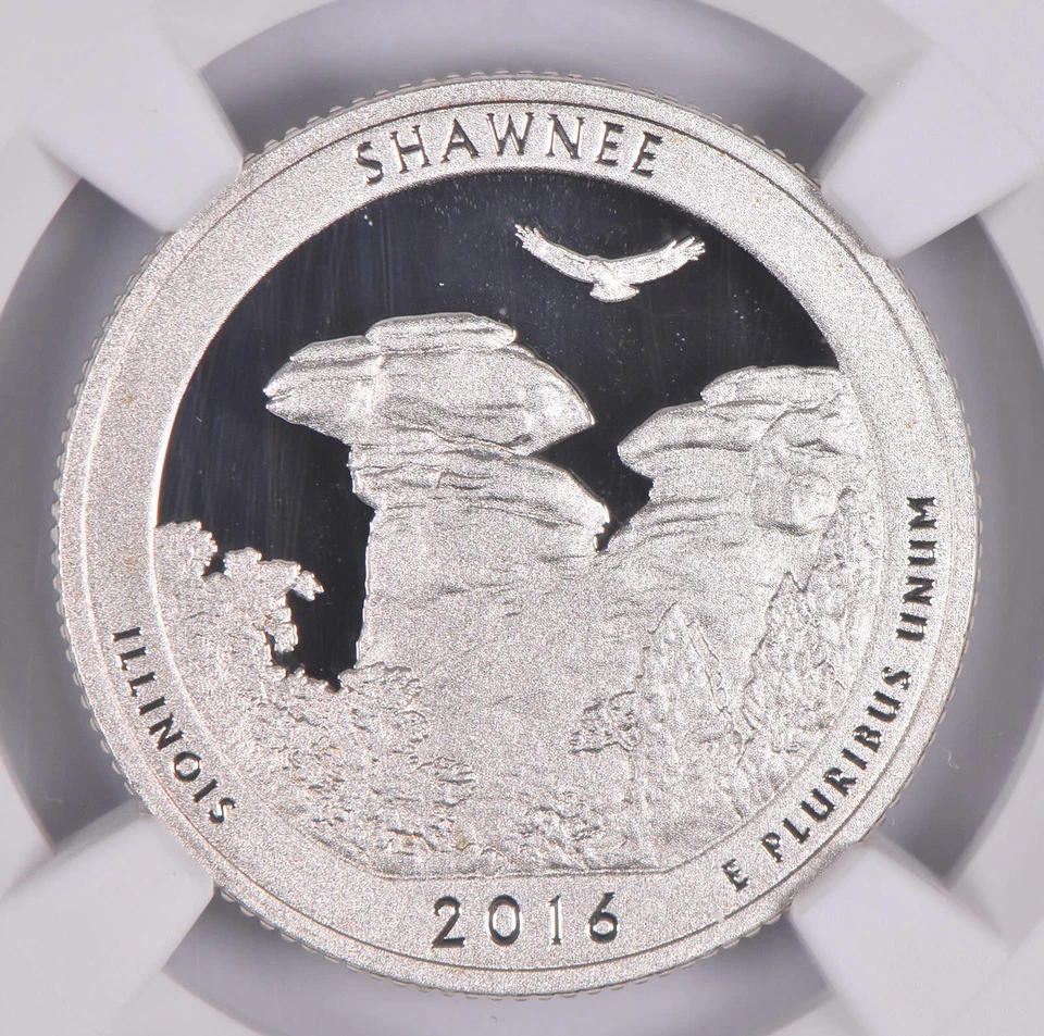 2016-S Silver PF69 ANT Shawnee Quarter Limited Edition NGC - Image 3 of 4
