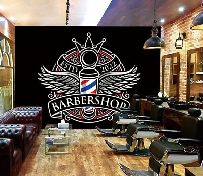 3D Advanced W209 Hair Cut Barber Shop Wallpaper Wall Mural Self-adhesive Vera