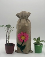 Geschenkt&uuml;te - Jute Weintasche - Embroidery Geschenk Tasche, Eigenes Design Neue