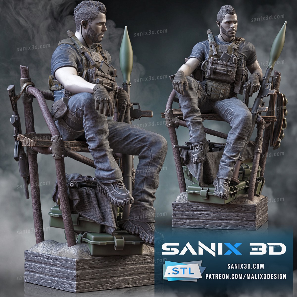 Soap MacTavish Figure - Elite Call of Duty Commando, Unpainted | eBay