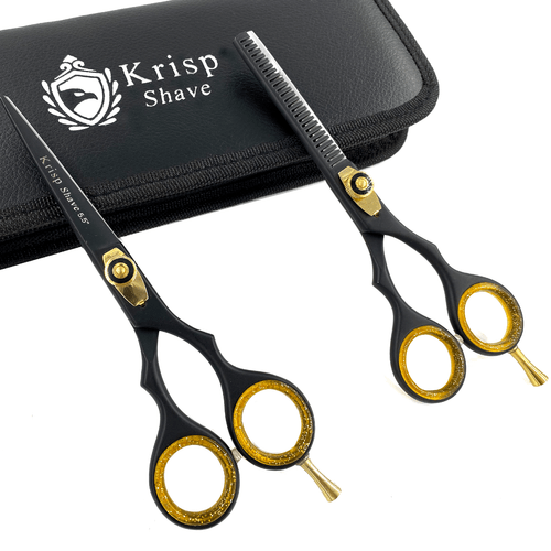 HAIR CUTTING THINNING BARBER SALON MEN WOMEN SCISSORS/SHEARS SET TIJERAS (5.5") - Picture 2 of 5