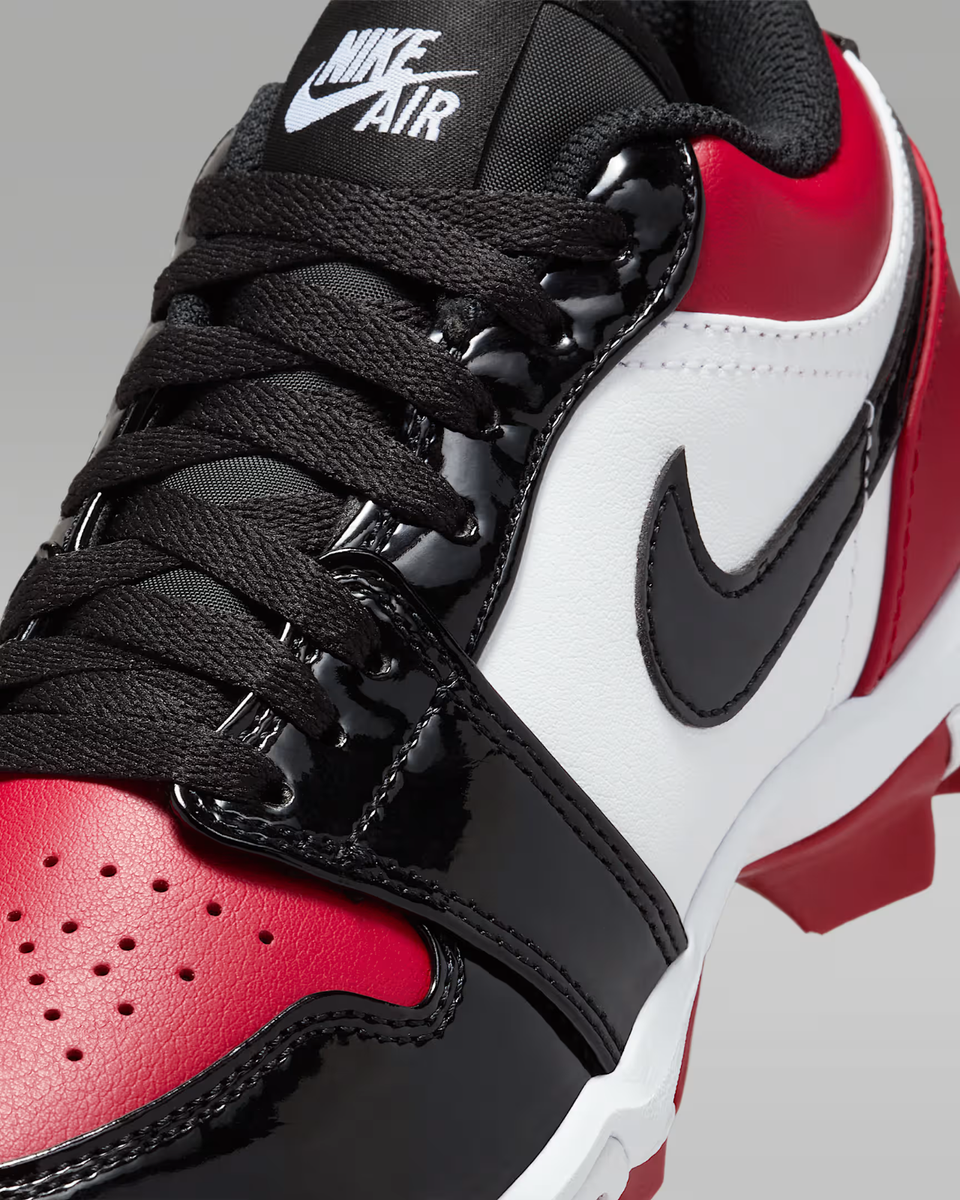 Jordan 1 Low Cleats Red White Black Little/Big Kids' (GS) | Size