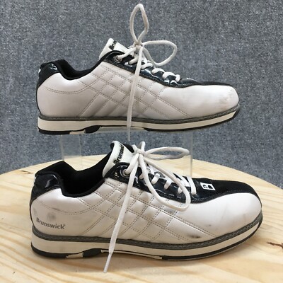 Brunswick Shoes Womens 9 Glide Bowling Sneakers Black Leather Lace Up L-005