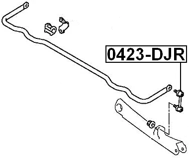 Barra estabilizadora trasera izquierda - para Mitsubishi GALANT DJ1A/DJ3A/DJ5A 2006 - OEM MR589336 Foto 2 de 3