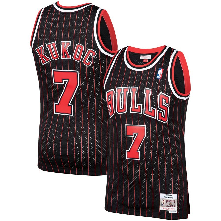 TONI KUKOC スイングマンジャージ　トニ・クーコッチ Chicago Bulls Toni Kukoc #7 Mitchell & Ness Black 1995/96