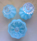 FENTON"40'sMINTSRC~711"BEADED"PERFUME&COLOGNE&POWDER~VANITY"BLUE OVRLY"VTG"GLASS — photo 7