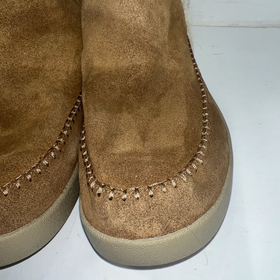 Sanuk Mujer Botín Marrón Gamuza Acogedor Imitación Piel Sin Cordones Talla 10 Botín Invierno Foto 4 de 4