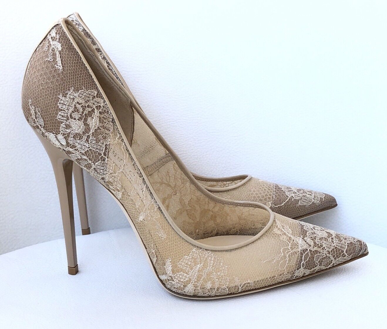 lace fabric heels