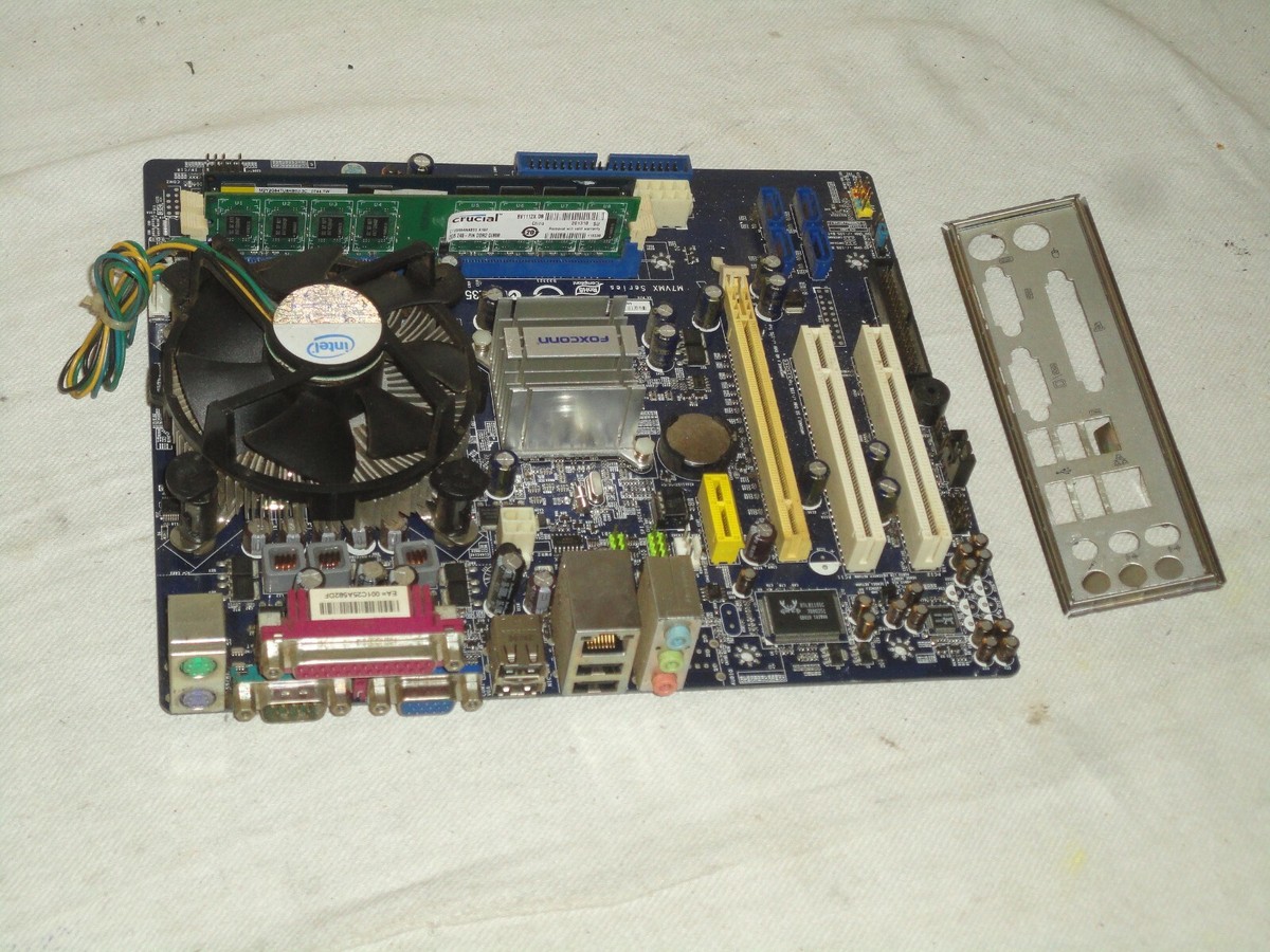 Foxconn M7VMX Motherboard Core Quad Q6600 CPU 4GB DDR2 RAM  Working