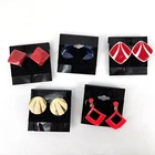 Vintage Fashion Earrings Clip Ons Set Geometric Classy Costume Jewelry Lot 5