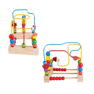 Details About Funny Safe Durable Bead Maze Wood Manipulative Toys For Kids Color Recognition