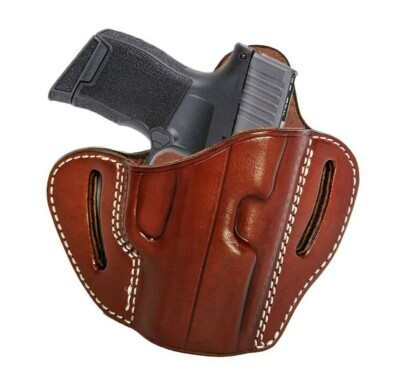 Sig Sauer P365 OWB Pancake Leather Gun Holster Concealed Carry with comfort tab