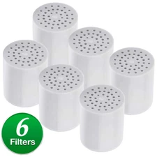 6Pcs 20-Stage Shower Head Filter Cartridge for Chlorine&Hard Water Replacement
