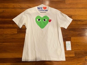 comme des garcons play double heart logo tee
