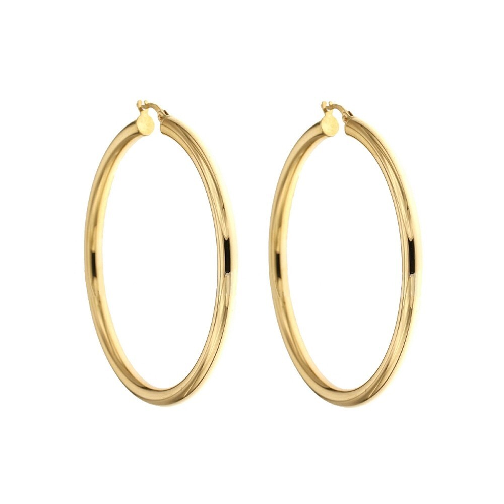 Orecchini a cerchio in oro giallo 18 Kt 750/1000 diametro 4.00cm