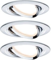 Paulmann Ebl Set Nova Coin Rund Schwenkbar Led 3X6,5W 2700K 230V Chrom/Alu