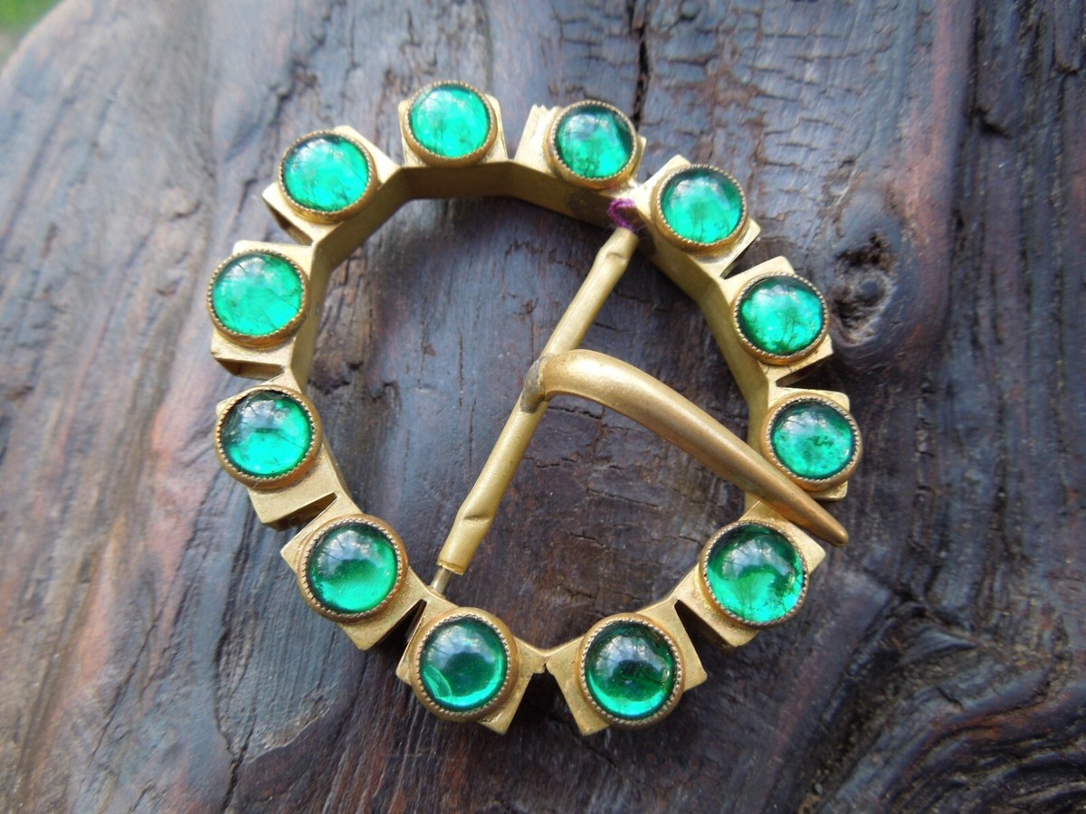 Vintage Gold Tone Belt Buckle Statement Green Stone Cabochon Rectangle Textured Vintage Belt Buckle Green Stone - Etsy main image 3