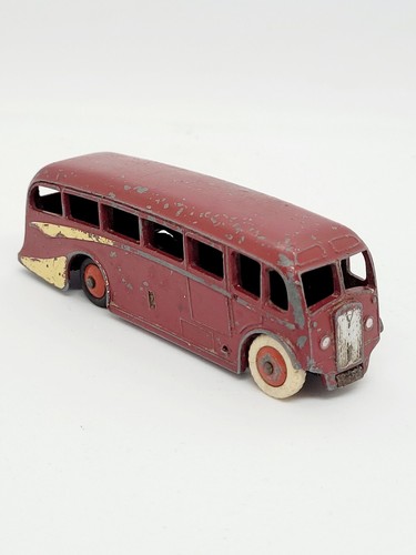 Dinky Toys Luxus Coach 1950er Jahre in kastanienbraun cremefarben blitzt rot kastanienbraun Hubs - Bild 4 von 9