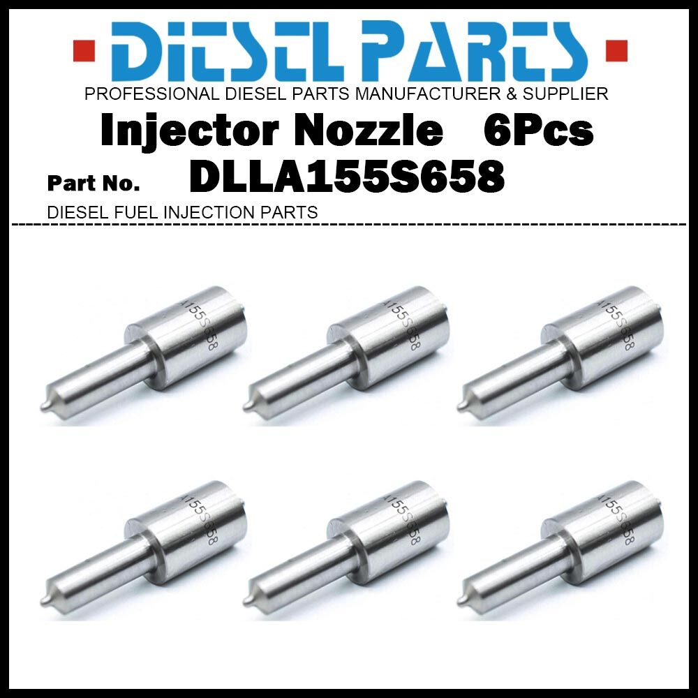 6x Diesel Injector Nozzle Tip DLLA155S658 for AR74664 JOHN DEERE