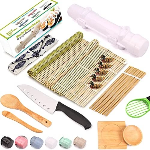 Sushi Making Kit All In One Sushi Maker Utensils Set w/ Sushi Mats Bamboo Roller
Opens in a new wind