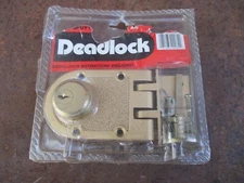 Deadlock Deadbolt Double Cylinder 2 Key Jimmy Proof Lock w/ Shutter Guard