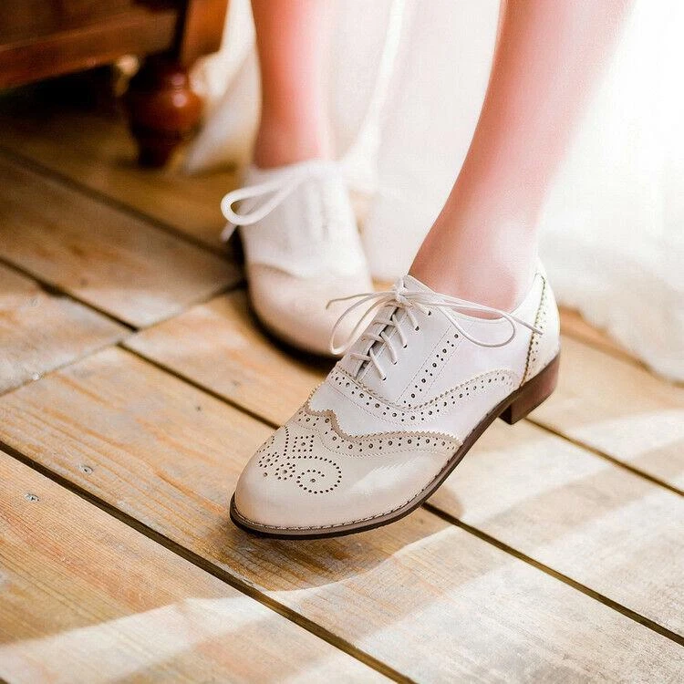 Women's college brogues clearance