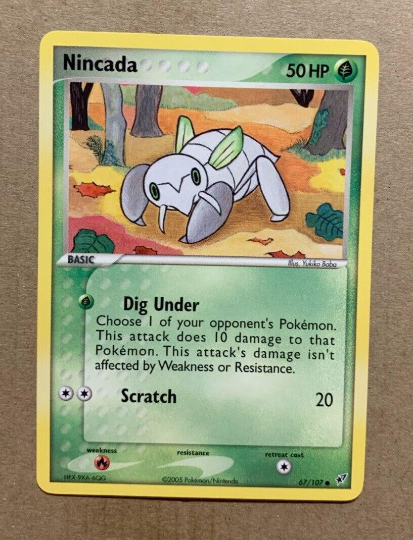 Nincada 67/107 EX Deoxys - Common Pokemon Card - NM/Mint