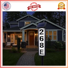Solar Address Sign Lighted Solar House Numbers for outside Address Plaques for