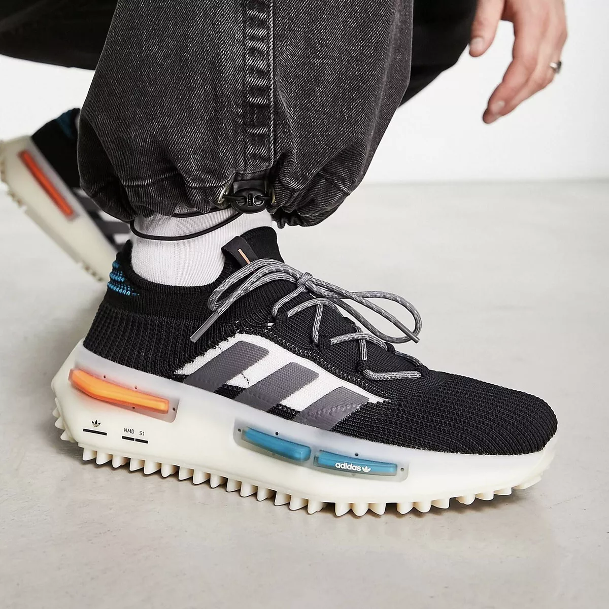 Adidas NMD S1 Men s Sneaker Running Shoe Black Athletic Training