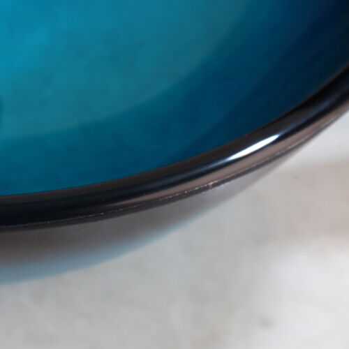 Blue&Black Bathroom Glass Round Sink Washing Bowl Waterfall Faucet Set Mixer Tap - Picture 9 of 12