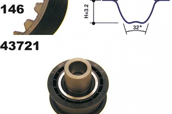 Mapco Zahnriemensatz 23721 FüR Astra J89 Vectra 146 Ascona Opel T85 CC Kadett-image