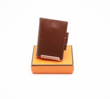 Hermes Agenda PM Leather Planner Notebook Cover Brown A Stamp Pocket Diary w/Box