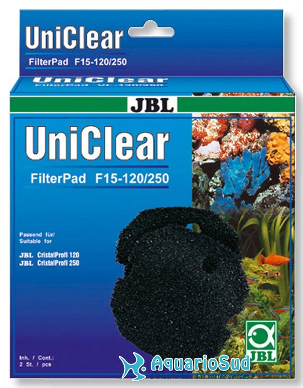 Mousse JBL Uniclear FilterPad F15 120/250 - Mousse de filtration bleue 15 ppi pour aquarium