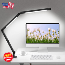 LED Desk Lamp with Clamp, Architect Desk Lamp with Dual Light and Adjustable