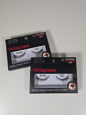 Ardell BABY DEMI WISPIES Black False Eyelashes Premium Quality Fake Lashes X 2