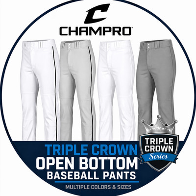 Champro Triple Crown Open Bottom Baseball Pants Adult Multiple Colors & Sizes