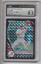 2021 Panini Prizm Draft Picks Peyton Wilson Black Finite 1/1 Auto CSG 8.5 Nm/Mt+