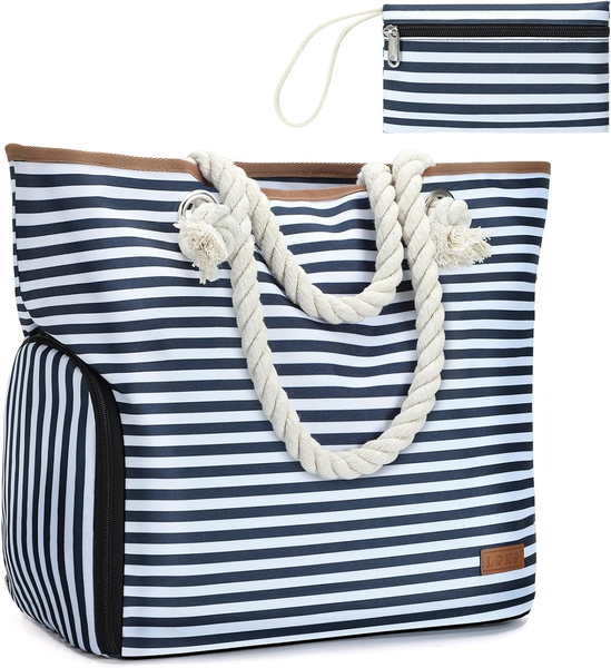 Strandtasche Damen Groß Mit ReißVerschluss, Vielseitiger Badetasche Xxl Familie-image