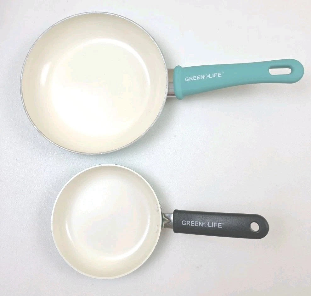 GreenLife 7" & 5" Teal Non-Stick Ceramic Coated Fry Pan