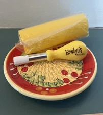 The Fantastic French Vintage Garlic Grater Set, New, Hand-painted